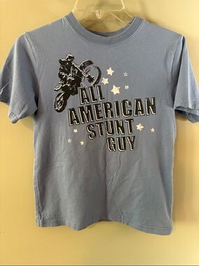 The Children's Place Light Blue Motorcycle Graphic Tee